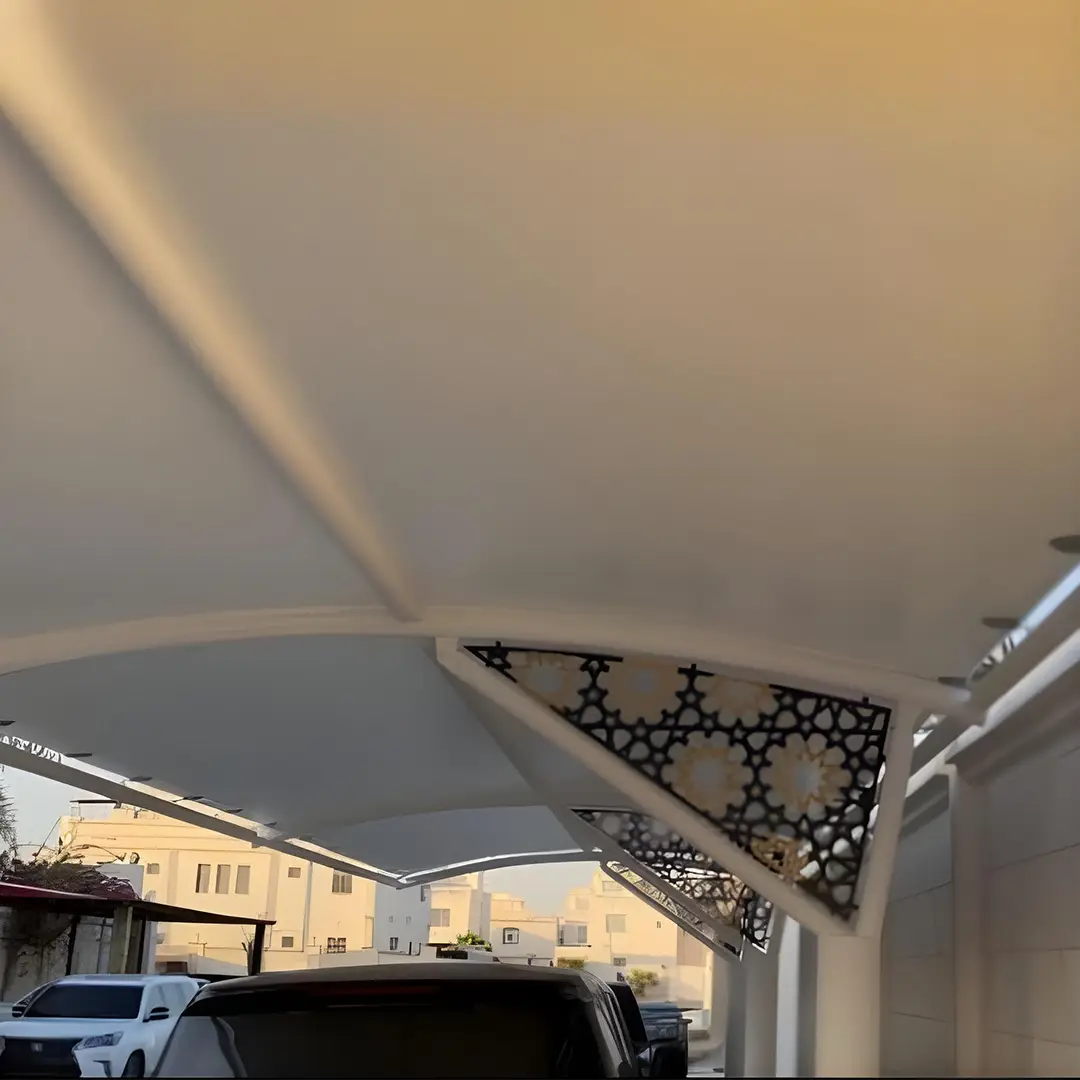 PVC Laser Car Parking Shade