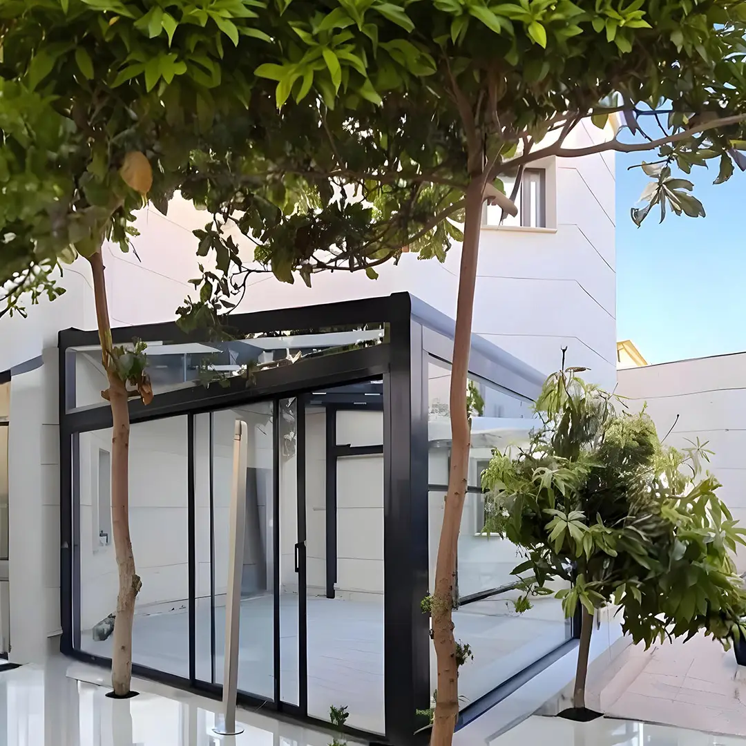 Fixed Glass Roof Pergola